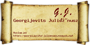 Georgijevits Juliánusz névjegykártya